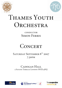 Programme - Thames Youth Orchestra
