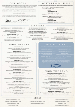 Al la Carte Menu