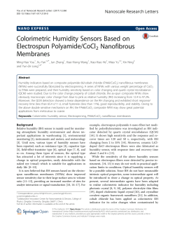 Colorimetric Humidity Sensors Based on Electrospun Polyamide