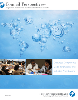 Creating a Competency Model for Diversity and Inclusion Practitioners