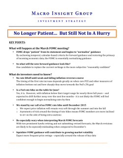 MIG &ndash; March FOMC Preview