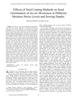 Effects of Seed Coating Methods on Seed Germination of Secale