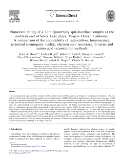 Numerical dating of a Late Quaternary spit