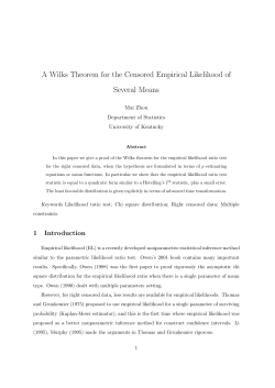 A Wilks theorem for the censored empirical likelihood of Means