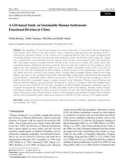 A GIS-based Study on Sustainable Human Settlements Functional