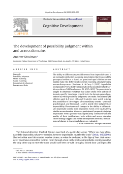 Cognitive Development - Test Page