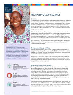 Promoting Self-reliance