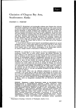 Glaciation of Chagvan Bay Area, Southwestern Alaska