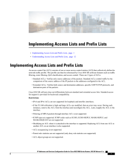 Implementing Access Lists and Prefix Lists