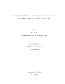 the effects of caffeine gum administration on reaction time and lower