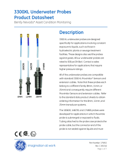 3300 XL Underwater Probes Datasheet - 175852C 552 KB
