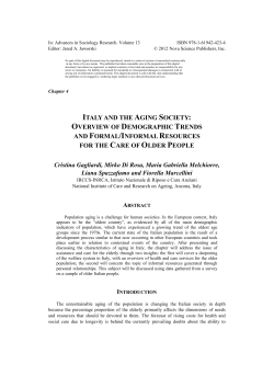 italy and the aging society: overview of demographic trends and