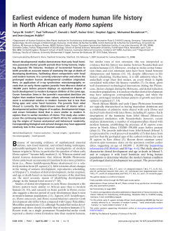 Earliest evidence of modern human life history in