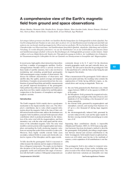 A comprehensive view of the Earth`s magnetic field from ground and