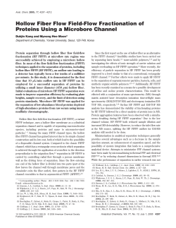 Hollow Fiber Flow Field-Flow Fractionation of Proteins Using a