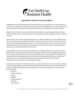 Hypertension: Keep it out of your workforce