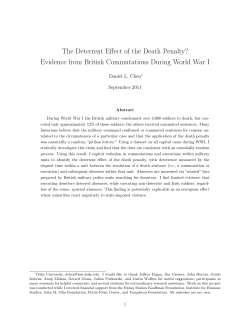 The Deterrent Effect of the Death Penalty?