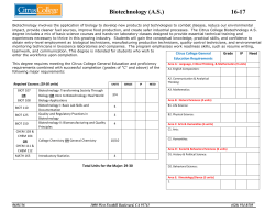 Biotechnology - Citrus College