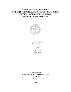 ANNOTATED BIBLIOGRAPHY OF