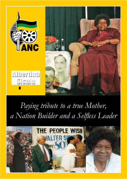 Paying tribute to a true Mother, a Nation Builder and a Selfless Leader