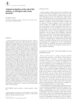 Animal navigation at the end of the century: a retrospect and a look