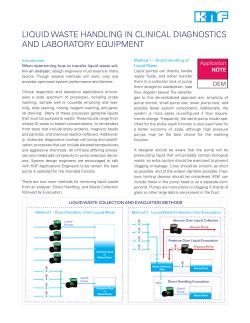 Application Note: Liquid Waste Handling in Clinical Diagnostics and