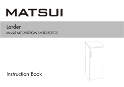 Instruction Book Larder