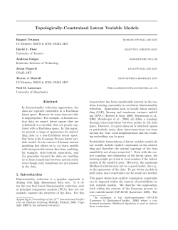 Topologically-Constrained Latent Variable Models