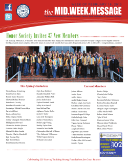 Honor Society Invites 37 New Members