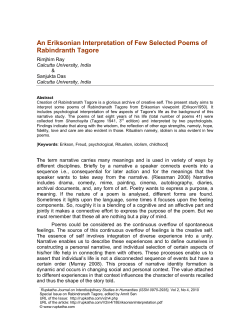 An Eriksonian Interpretation of Few Selected Poems of Rabindranth