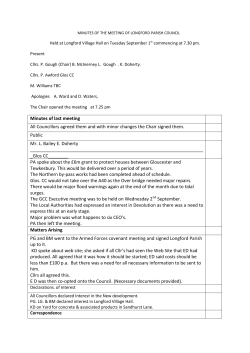 Minutes of last meeting All Councillors agreed them and with minor