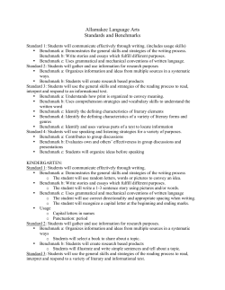 Allamakee Language Arts Standards and Benchmarks