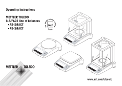 Operating instructions B-S/FACT line of balances, AB-S/FACT, PB
