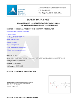 safety data sheet - American Custom Chemicals Corporation