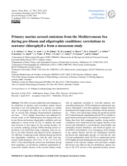 Primary marine aerosol emissions from the Mediterranean Sea