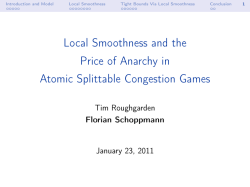 Local Smoothness and the Price of Anarchy in Atomic Splittable