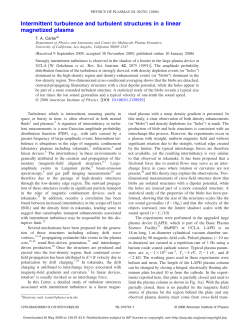 Intermittent turbulence and turbulent structures in a linear