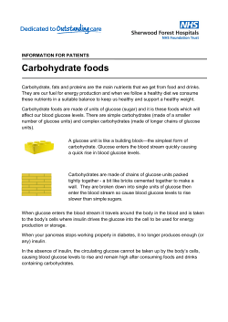 Carbohydrate foods