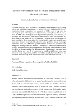 Effect of body composition on the validity and reliability of an