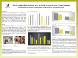 The 2D:4D Ratio in Accordance with Hand Grip Strength Among