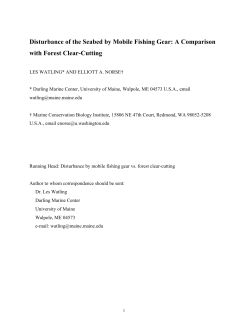 Disturbance of the Seabed by Mobile Fishing Gear: A Comparison