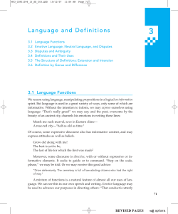 Language and Definitions - Pearson Higher Education