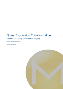 Mindbreeze Query Expression Transformation