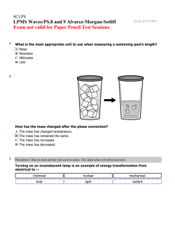 LPMS Waves:PS.8 and 9 Alvarez-Morgan