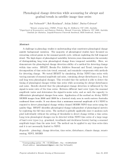 Phenological change detection while accounting