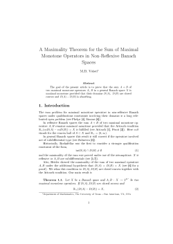 A Maximality Theorem for the Sum of Maximal Monotone