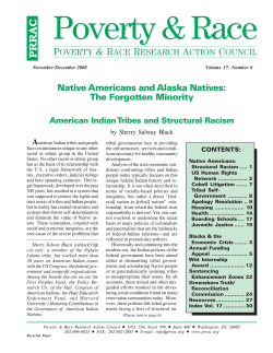 Native Americans and Alaska Natives: The Forgotten