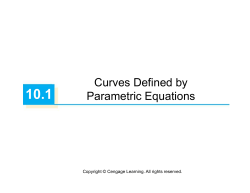 Curves Defined by Parametric Equations