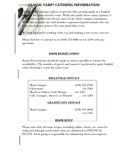 classic fare&reg; catering information