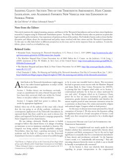 Sleeping Giant?: Section Two of the Thirteenth Amendment, Hate